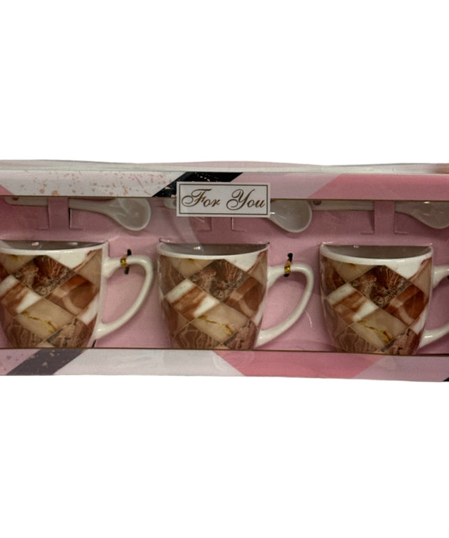 Set cadou 3 căni cu lingurițe AT1391