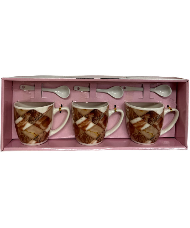 Set cadou 3 căni cu lingurițe AT1391