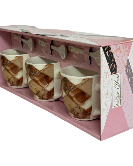 Set cadou 3 căni cu lingurițe AT1391