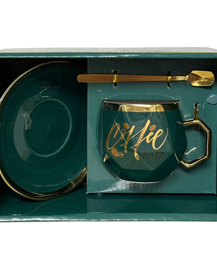 Set cadou ceașcă și farfurie cu linguriță AB032