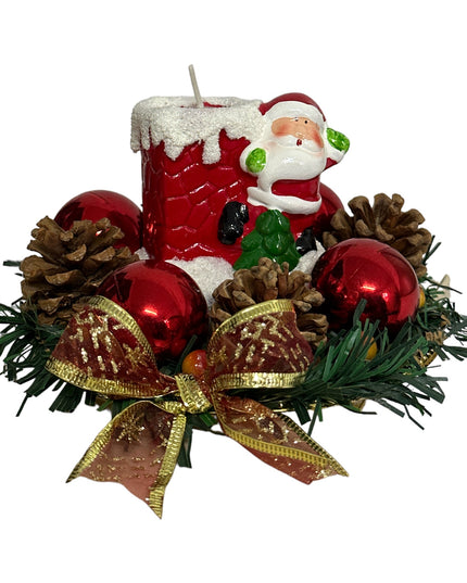 Aranjament Crăciun cu figurină Moș