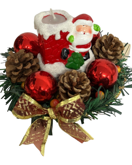 Aranjament Crăciun cu figurină Moș