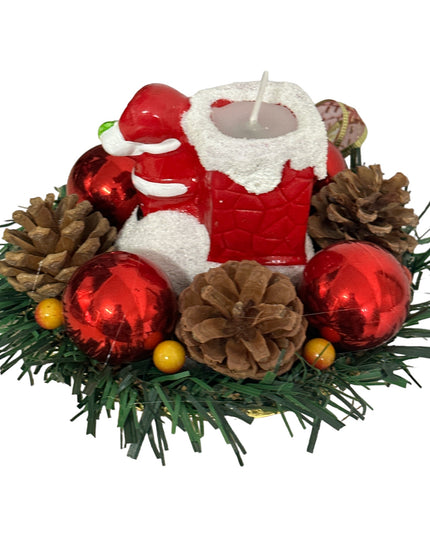 Aranjament Crăciun cu figurină Moș