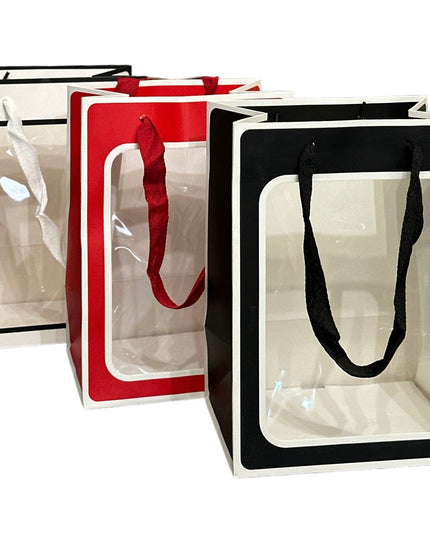 Pungă de cadou cu fereastră 12/set 25cm