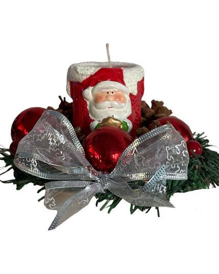 Aranjament Crăciun cu figurină Moș