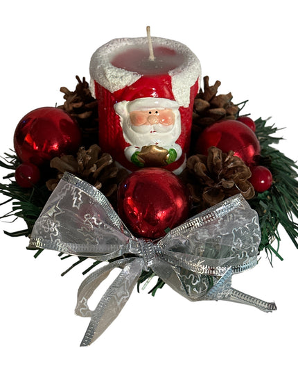 Aranjament Crăciun cu figurină Moș