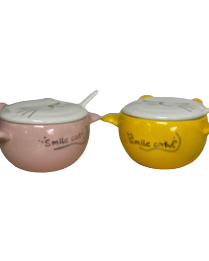 Set bol cu linguriță și capac Pisică 318-1