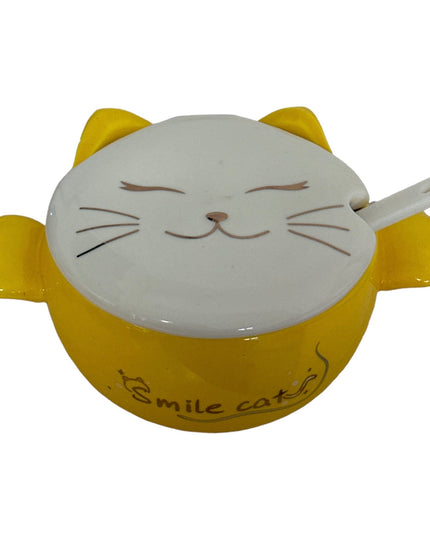 Set bol cu linguriță și capac Pisică 318-1