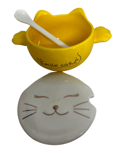 Set bol cu linguriță și capac Pisică 318-1