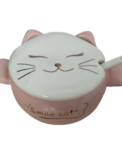 Set bol cu linguriță și capac Pisică 318-1