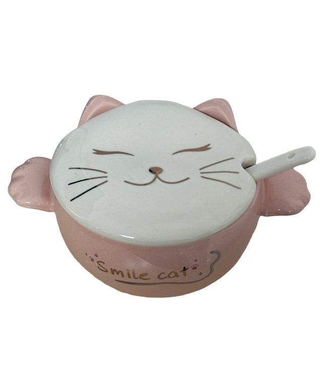 Set bol cu linguriță și capac Pisică 318-1