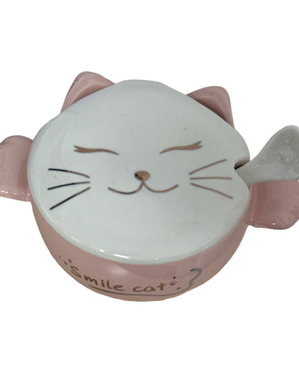 Set bol cu linguriță și capac Pisică 318-1