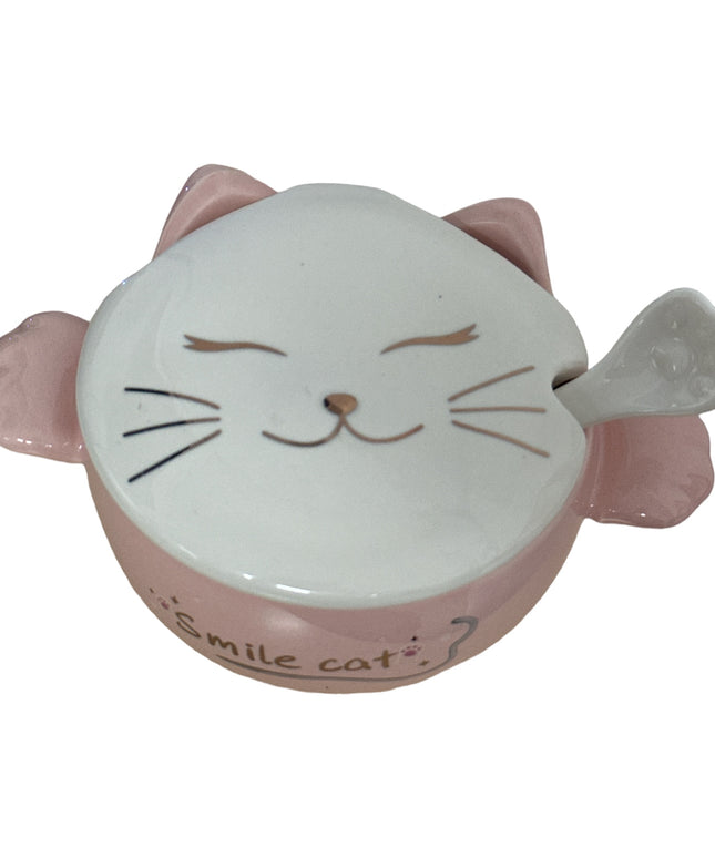 Set bol cu linguriță și capac Pisică 318-1