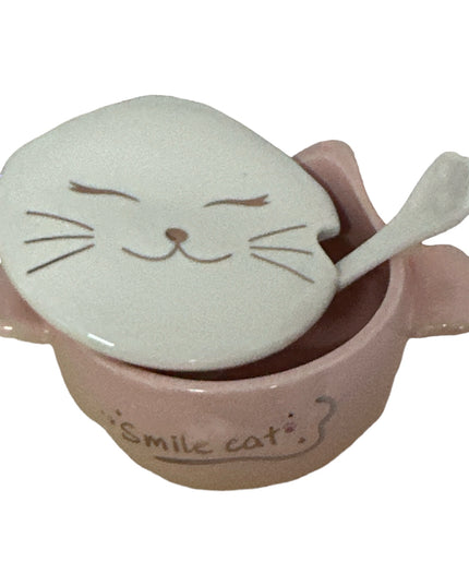 Set bol cu linguriță și capac Pisică 318-1