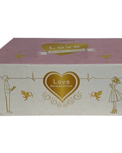 Set cadou 2 căni cu capac și linguriță “I love you”