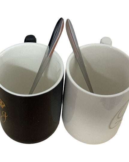 Set cadou 2 căni cu linguriță King+Queen