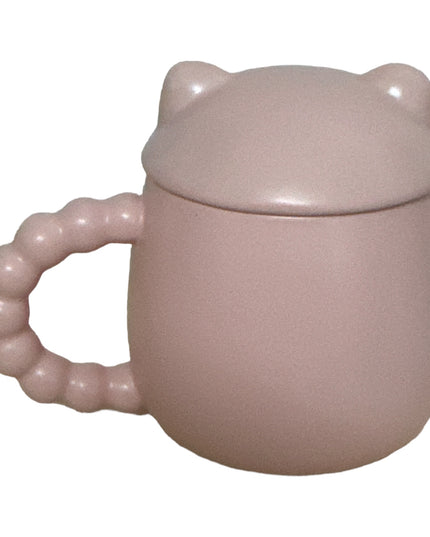 Set cană ceramică cu capac și linguriță Pisicuță 928-1