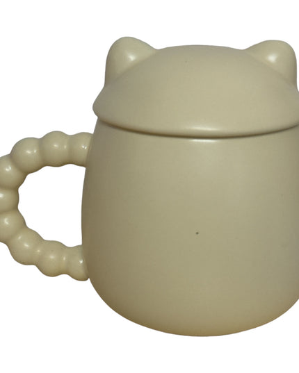 Set cană ceramică cu capac și linguriță Pisicuță 928-1