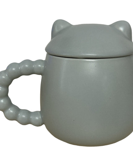 Set cană ceramică cu capac și linguriță Pisicuță 928-1