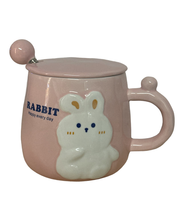 Set cană cu capac și linguriță Rabbit 928-6