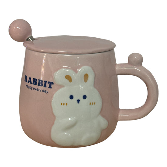 Set cană cu capac și linguriță Rabbit 928-6