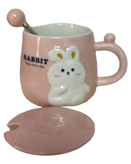 Set cană cu capac și linguriță Rabbit 928-6