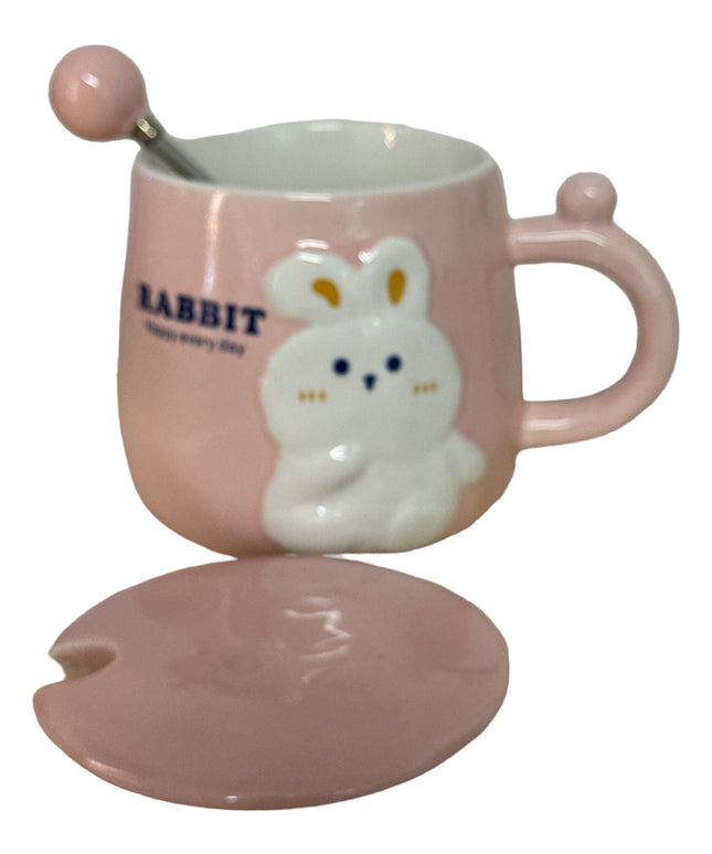 Set cană cu capac și linguriță Rabbit 928-6