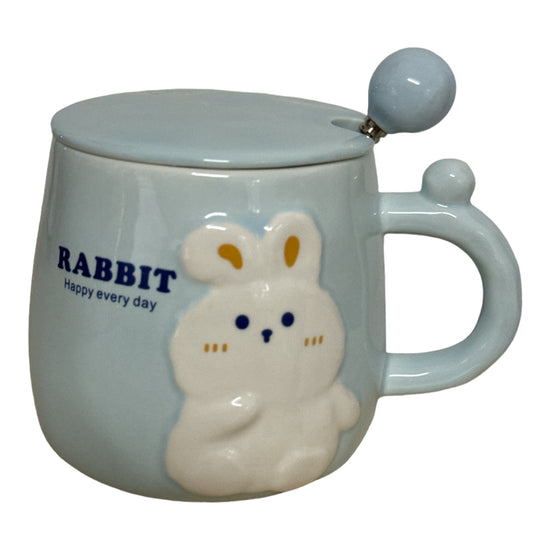 Set cană cu capac și linguriță Rabbit 928-6