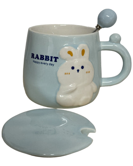 Set cană cu capac și linguriță Rabbit 928-6
