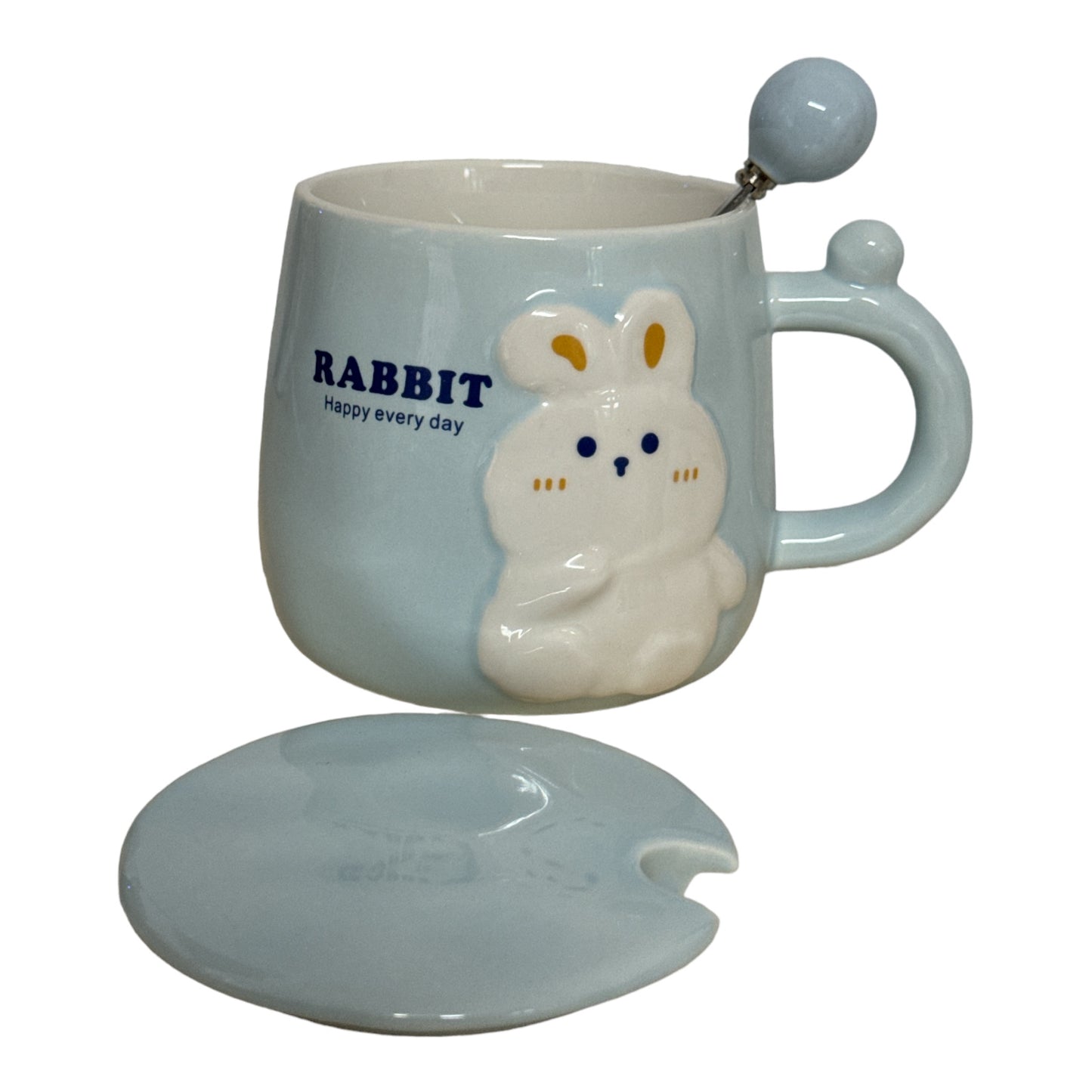 Set cană cu capac și linguriță Rabbit 928-6