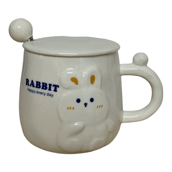 Set cană cu capac și linguriță Rabbit 928-6