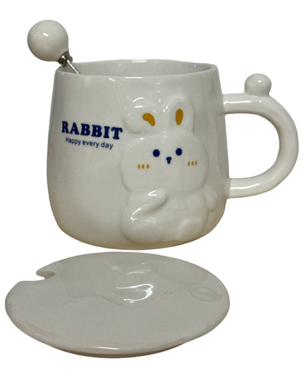 Set cană cu capac și linguriță Rabbit 928-6