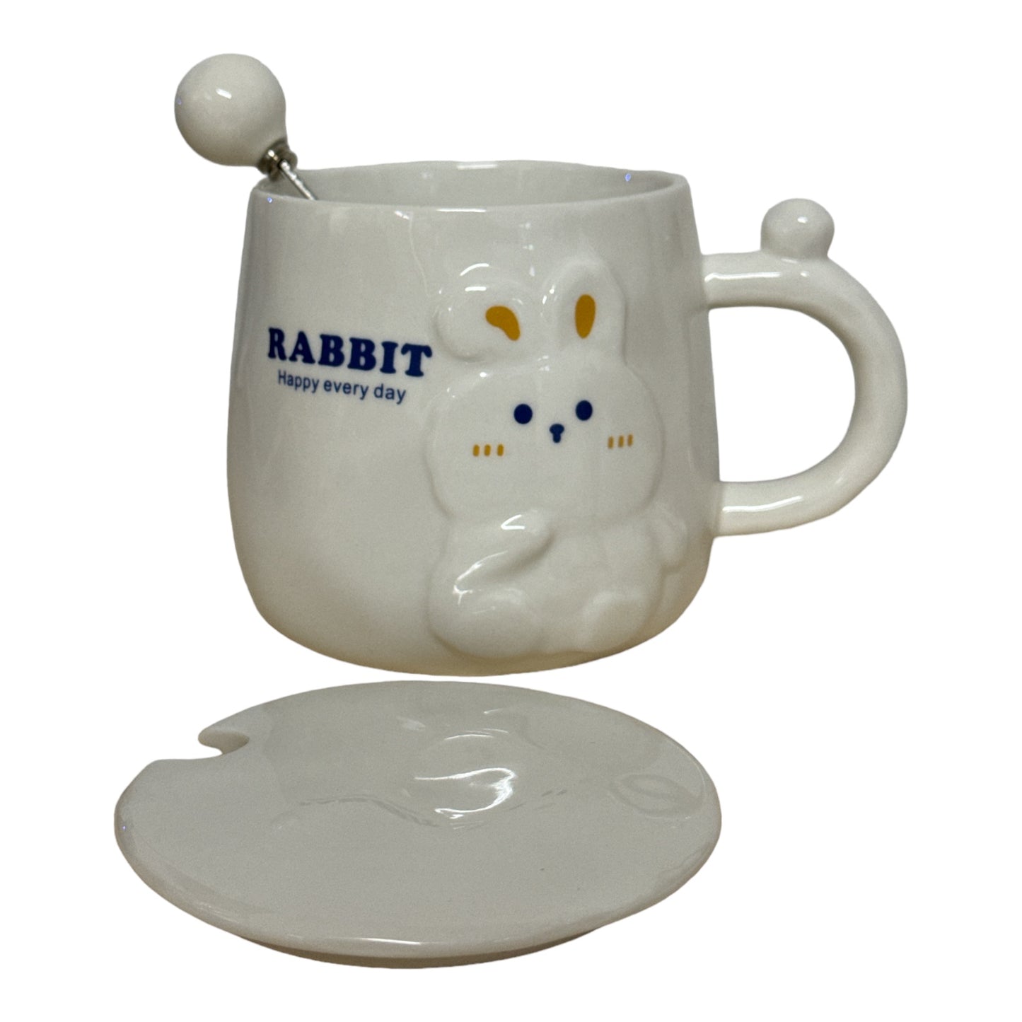 Set cană cu capac și linguriță Rabbit 928-6