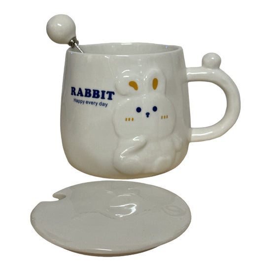 Set cană cu capac și linguriță Rabbit 928-6