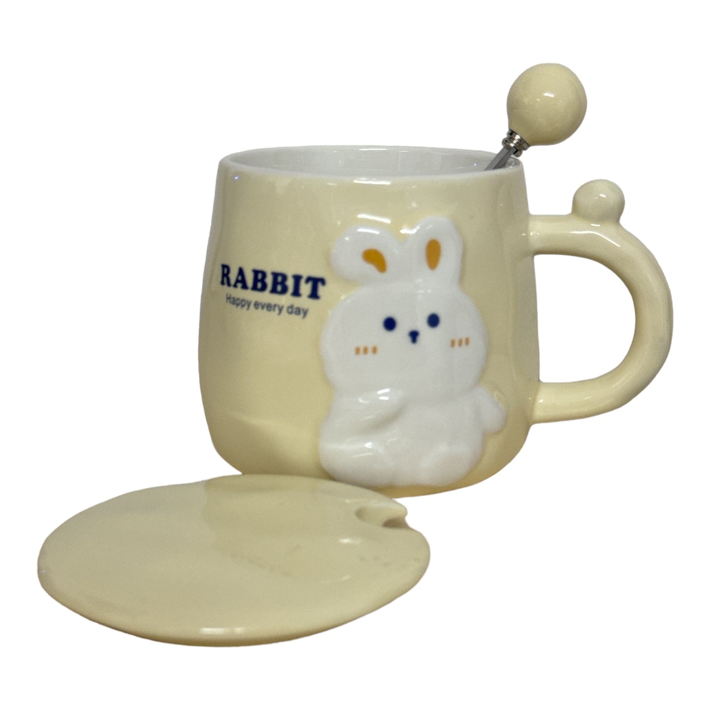 Set cană cu capac și linguriță Rabbit 928-6