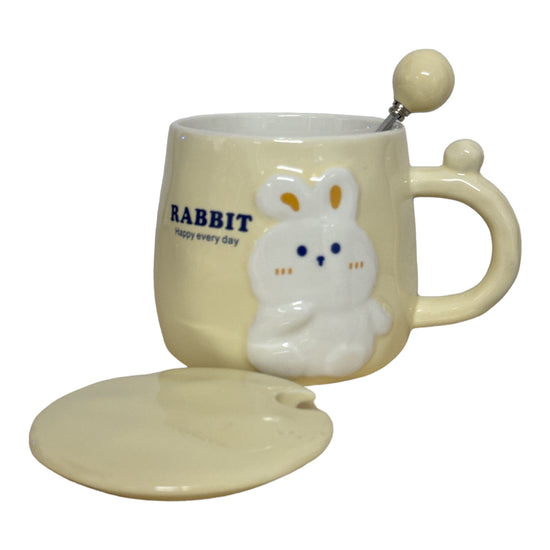 Set cană cu capac și linguriță Rabbit 928-6