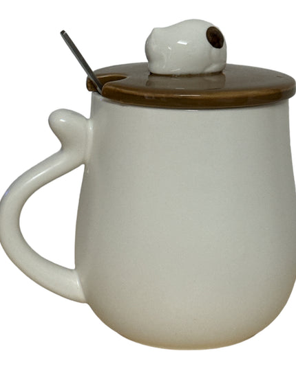 Set cană cu capac și linguriță Cat