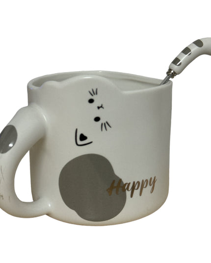 Set cană cu linguriță Happy Cat 928-4