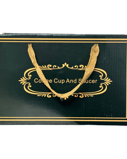 Set cadou cană Lucky Verde cu capac,linguriță și încălzitor