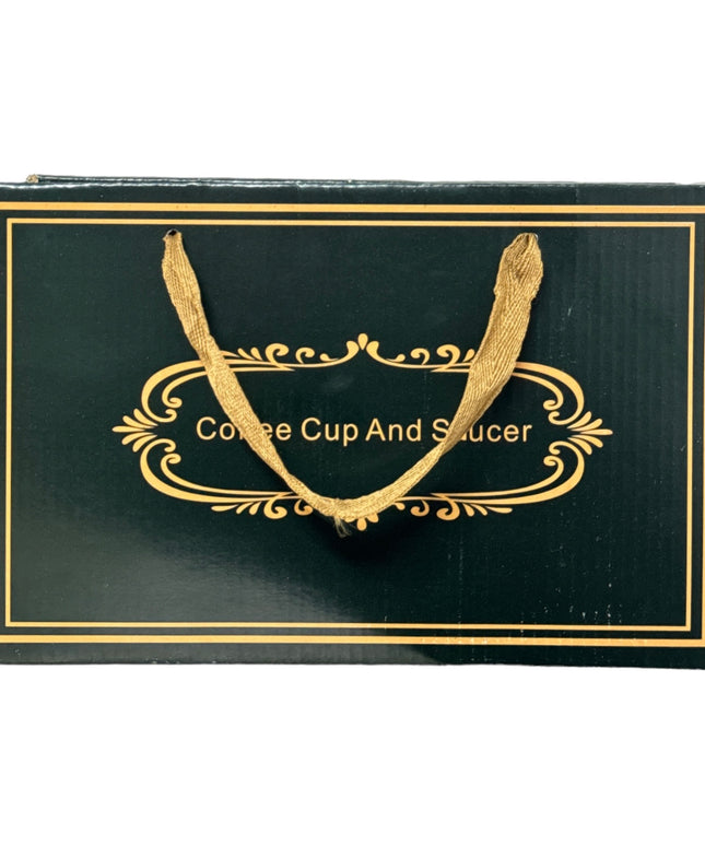 Set cadou cană Lucky Verde cu capac,linguriță și încălzitor