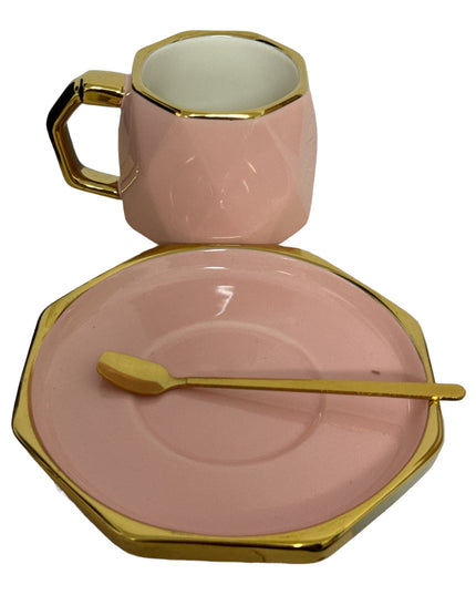 Set cadou ceașcă cu farfurie și linguriță 928-8