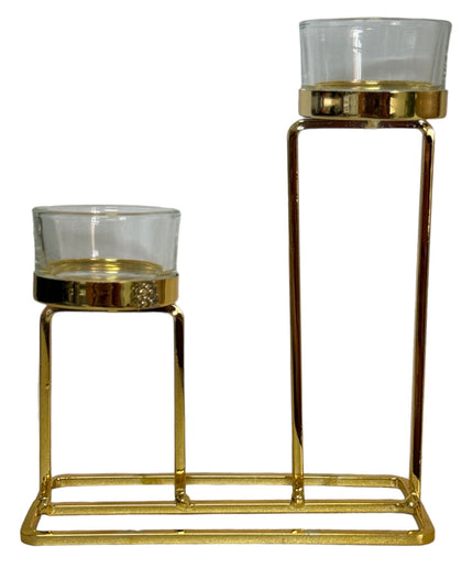 Suport lumânare metal 2 brațe DL2277