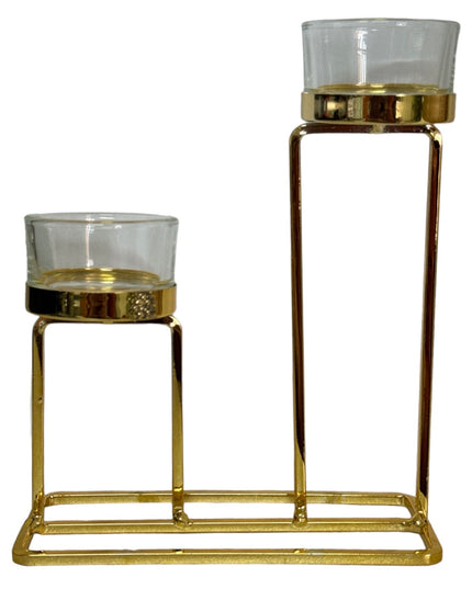 Suport lumânare metal 2 brațe DL2277