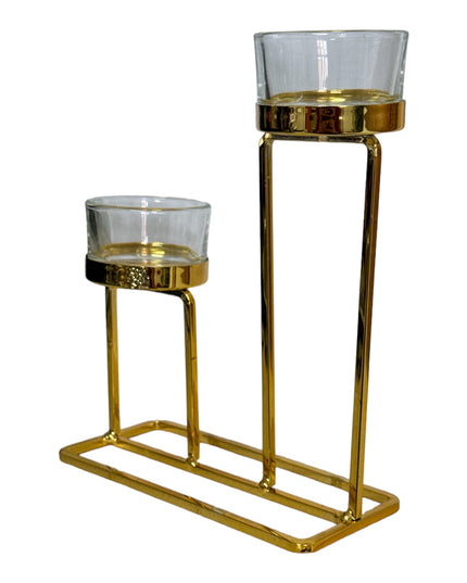 Suport lumânare metal 2 brațe DL2277