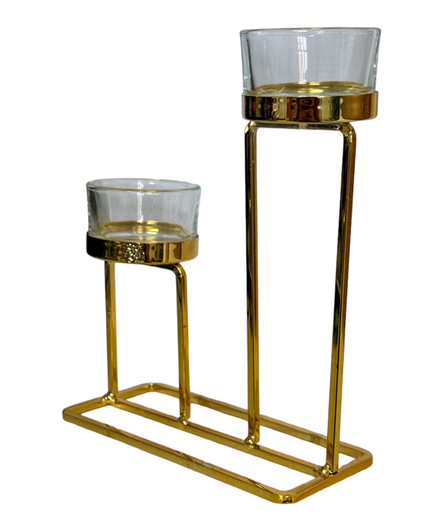 Suport lumânare metal 2 brațe DL2277