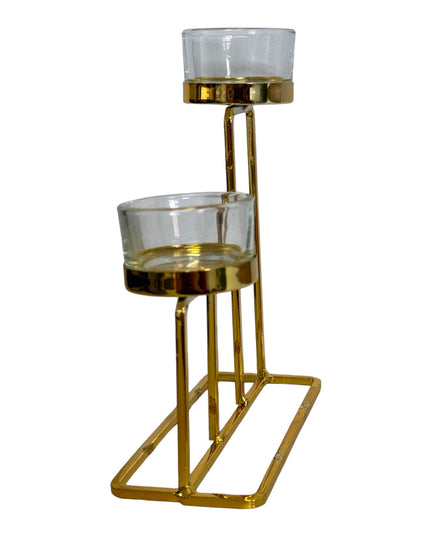 Suport lumânare metal 2 brațe DL2277