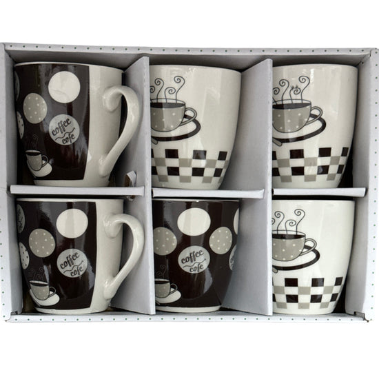 Set cadou 6 căni ceramică Coffee.