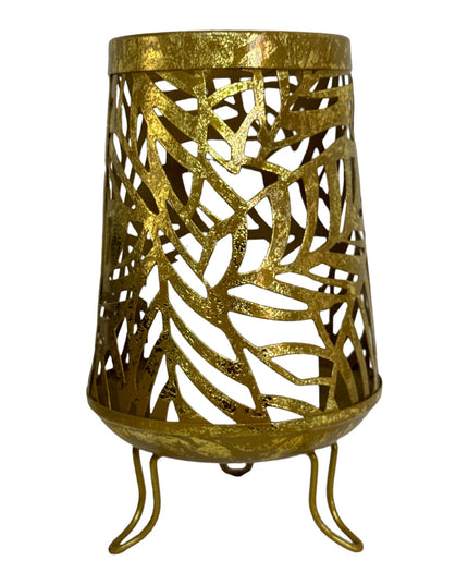 Veioză metalică și lumânare cu baterii 931-4. 21cm