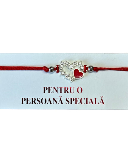 Mărțișor brățară cu șnur 12/set Argintiu