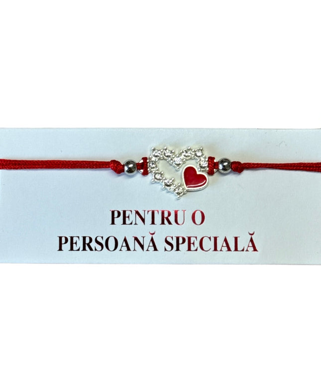 Mărțișor brățară cu șnur 12/set Argintiu